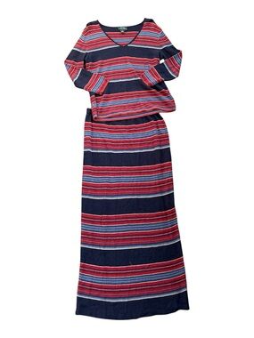 Lauren Ralph Knit Skirt Sweater Top Indian Blanket Stripe Southwestern Set Med
